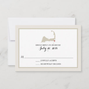 Chatham Cape Cod avec coeur Mariage RSVP