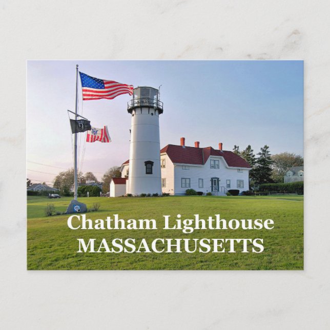Chatham Phare, Massachusetts Carte Postale (Devant)