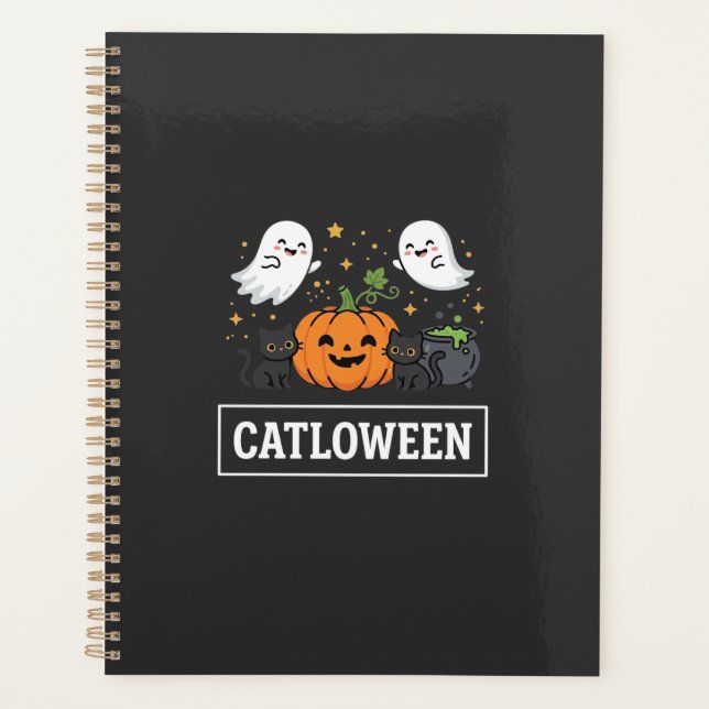 Chatloween Mignon Fantôme Chat Design Halloween_1 (Devant)