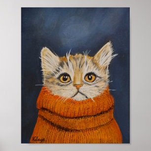 Chaton Dans Un Pull - Impression d'Art pour Amateu