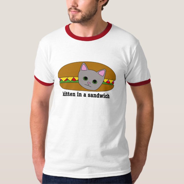 Chaton dans un sandwich : le T-shirt ! (Devant)