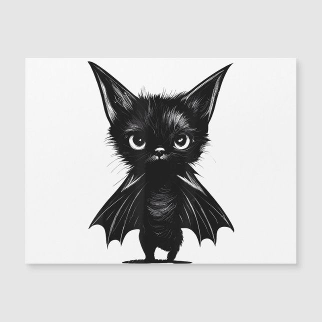 Chaton noir grincheux d'Halloween en costume de ch (Devant)