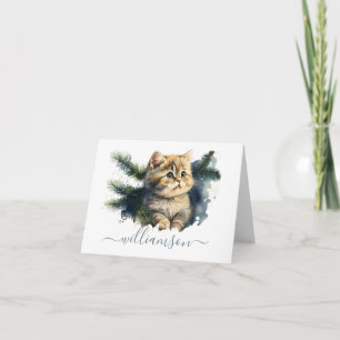 Chaton Tabby Adorable Personnalisé Aquarelle