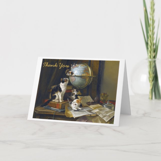 Chatons de mère vintage Globe terrestre Merci (Devant)