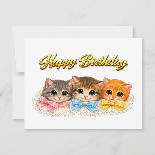 Chatons de style victorien Rubans et dentelle Anni (Devant)