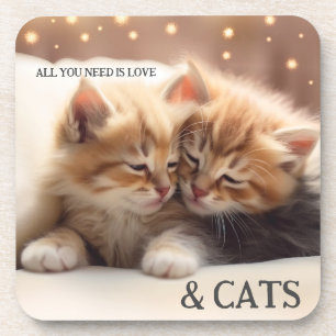 Chatons doux Dessous de verre chat mignon