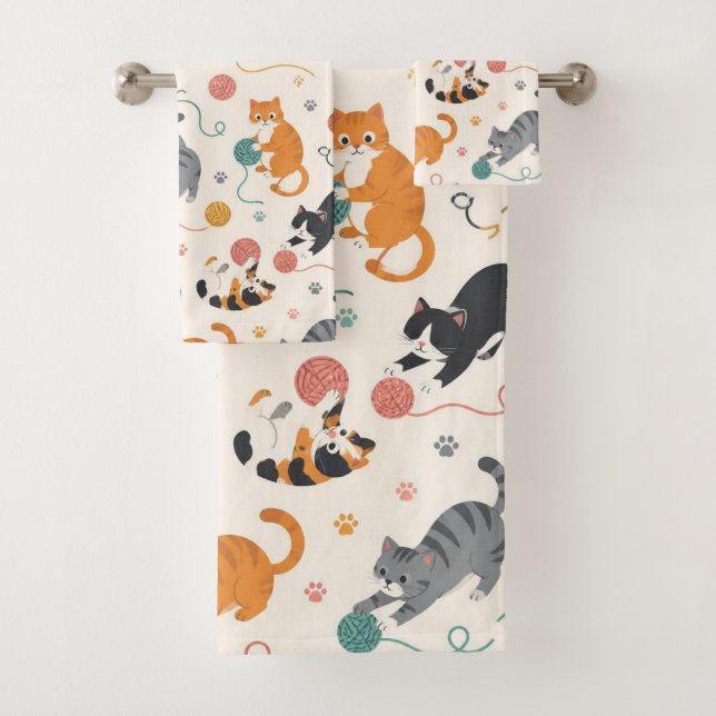 Chatons joueurs et pelotes de laine Mignons (En situation)