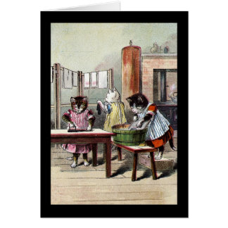 Chatons lavant leurs mitaines