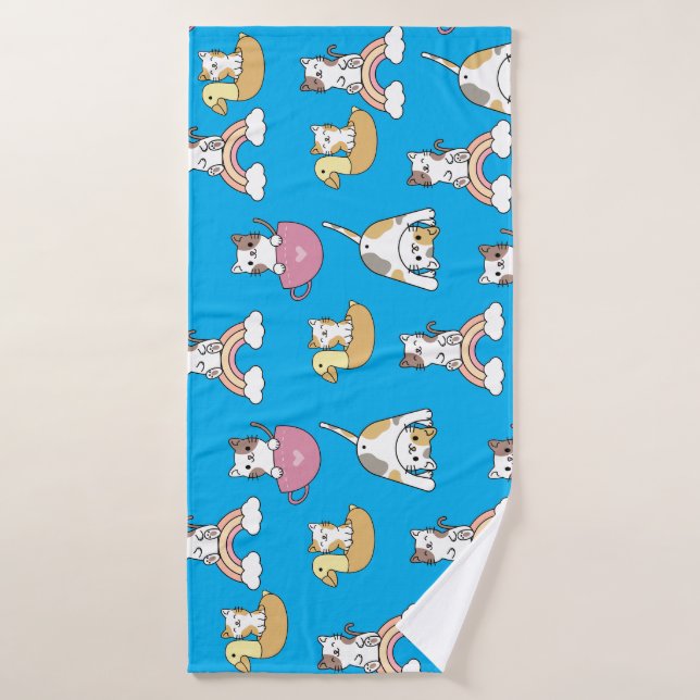 Chats Adorables (Serviette de bain)