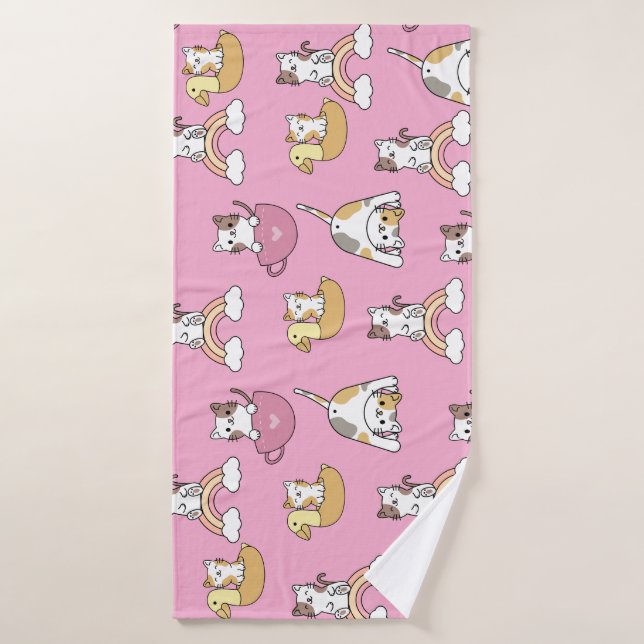 Chats Adorables (Serviette de bain)