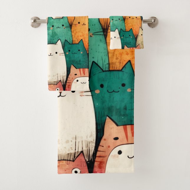 Chats adorables | Design de dessin coloré (En situation)