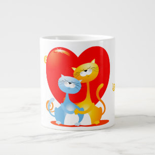 Chats amoureux, tasse