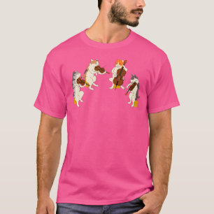 Chats Amusants Jouant du Violon Cello T-Shirt Cade
