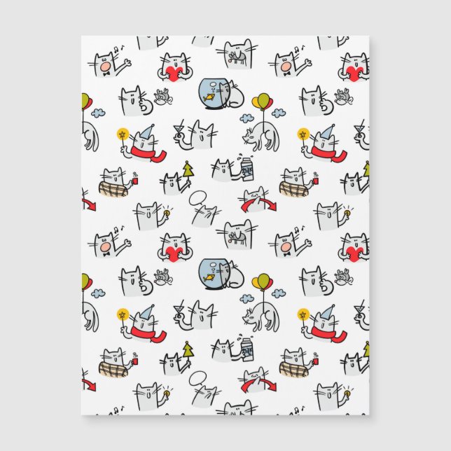 Chats amusants, lait et magie. (Devant)