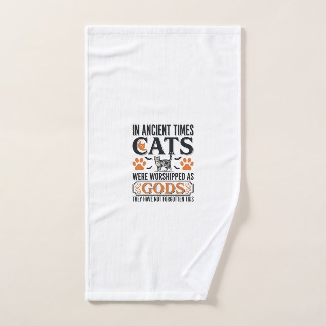 Chats Anciens Drôles Adorés Comme Dieux Chemise Vi (Serviette à main)