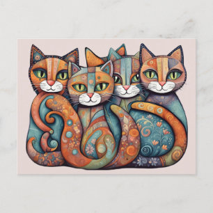 chats apaisants 3 carte postale