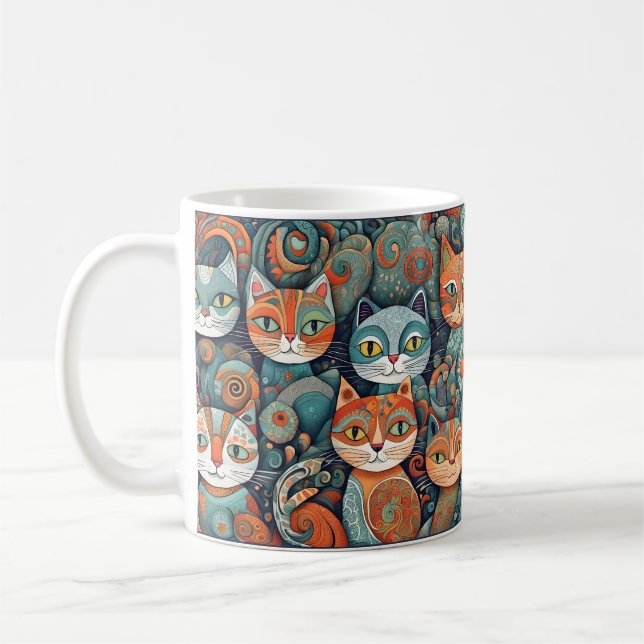chats apaisants tasse de café (Gauche)