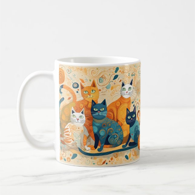 chats apaisants tasse de café (Gauche)