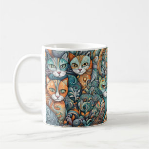 chats apaisants tasse de café
