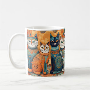 chats apaisants tasse de café