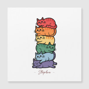 Chats arc-en-ciel empilés - Fête de la fierté LGBT