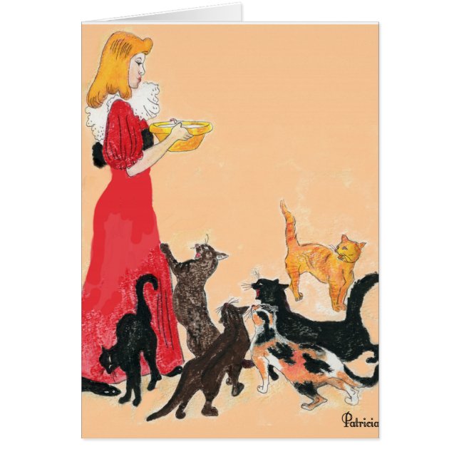chats artistiques saluant/cartes de note (Devant)