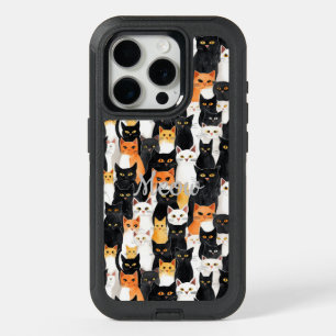 Chats blancs orange noirs