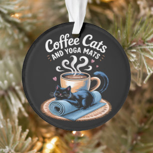 Chats Café et Tapis de Yoga Yoga de Chat Drôle