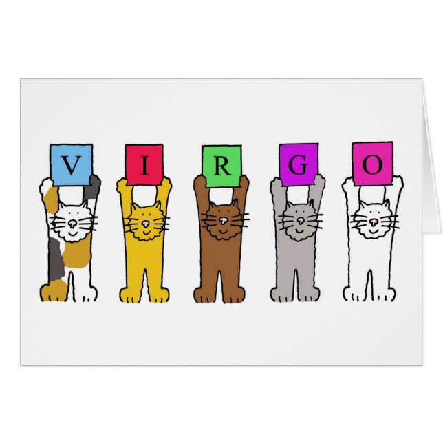 Chats caricaturaux Virgo Zodiac (Devant horizontal)