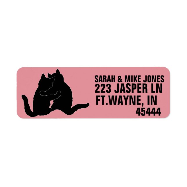 CHATS CAT DANS LES ÉTIQUETTES D'ADRESSE RETOUR AMO (Devant)