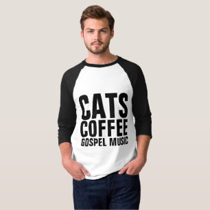 CHATS COFFEE GOSPEL MUSIQUE T-shirts chrétiens