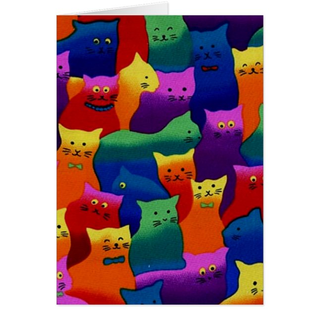 Chats colorés (Devant)