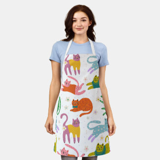 Chats colorés Motif tablier cuisine