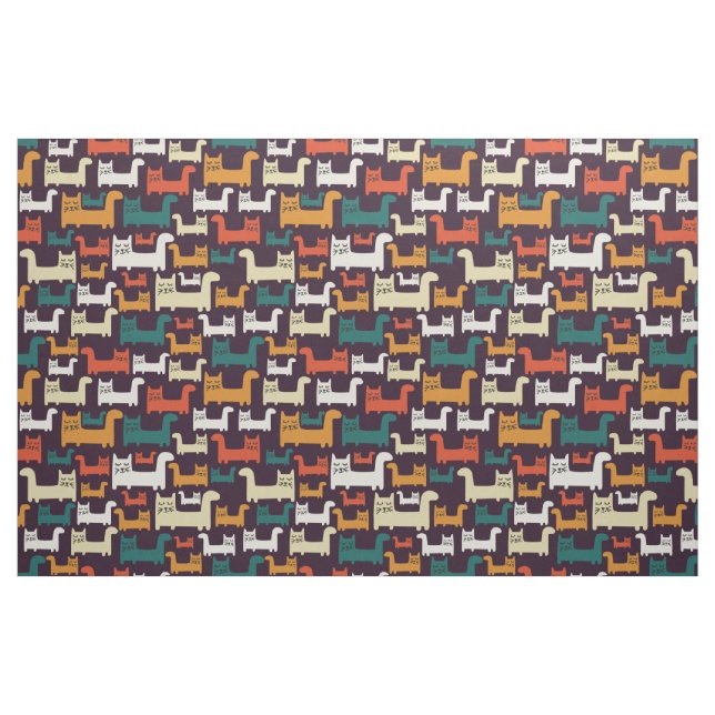 Chats colorés tissu Motif (Fat Quarter)