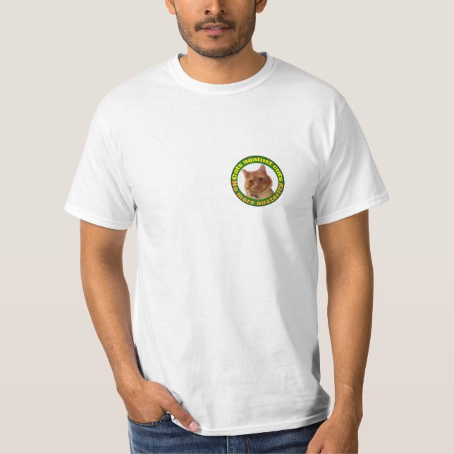 Chats contre le T-shirt de coupes (Devant)