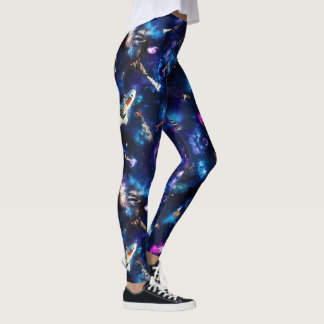 Chats dans l'espace - Leggings drôles pour chats