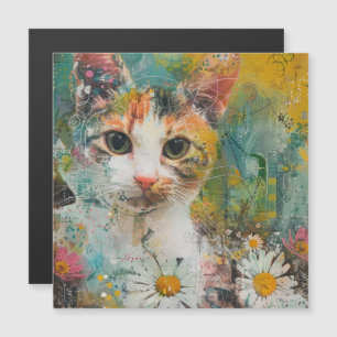 Chats d'aquarelle Boho - Art de la féline terrestr