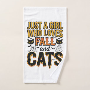 Chats d'automne fille d'Halloween Graphisme vintag