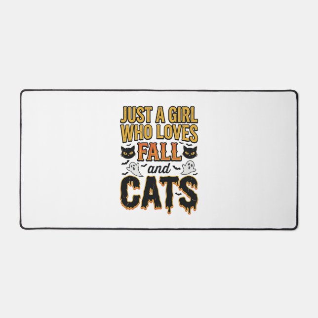 Chats d'automne fille d'Halloween Graphisme vintag (Recto)