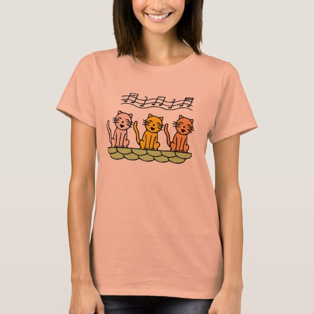 Chats de chant T-shirts et cadeaux (Devant)