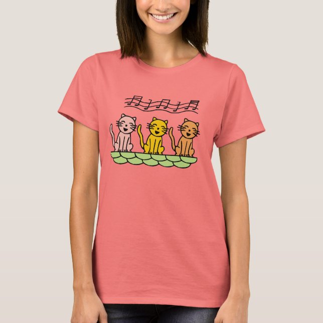 Chats de chant T-shirts et cadeaux (Devant)