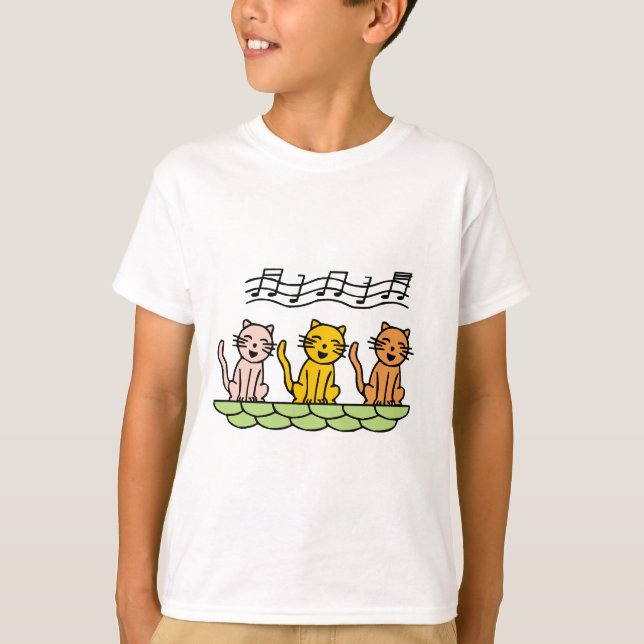 Chats de chant T-shirts et cadeaux (Devant)