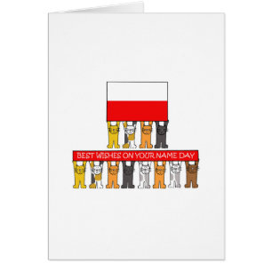 Chats de dessin animé de jour de nom polonais