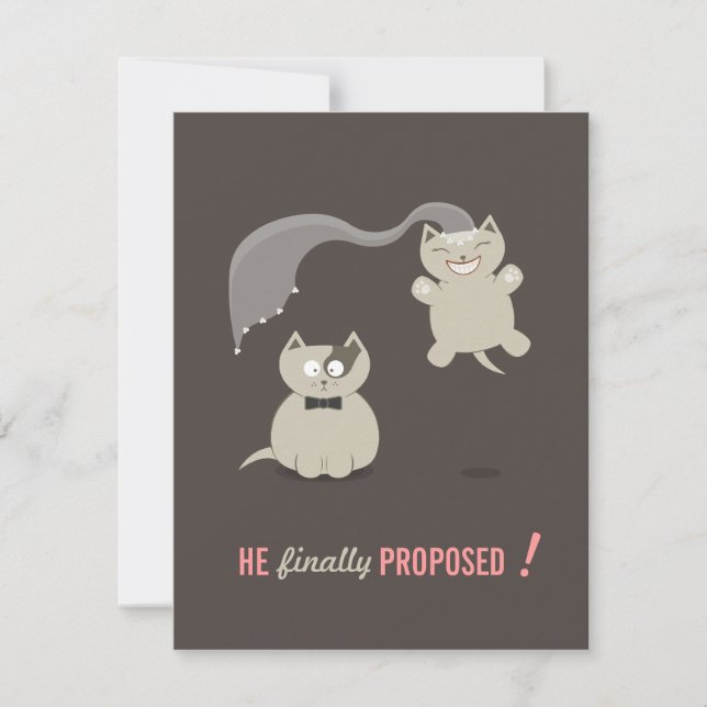 Chats de dessin animé drôles - Invitation à sauveg (Devant)
