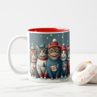 Chats de Fêtes Parfaitement Festive Mug à deux ton