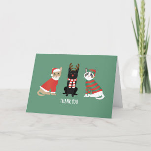 Chats de Noël Merci