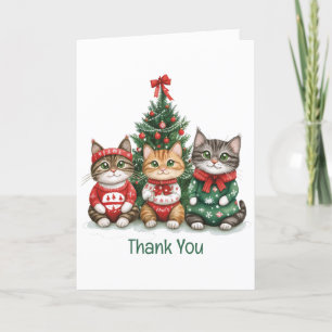 Chats de Noël Merci