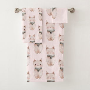 Chats de Noël roses et bleus