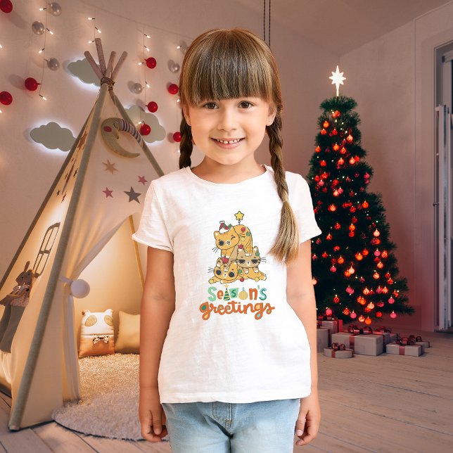 Chats de Noël T-shirt Humour enfant (Créateur téléchargé)