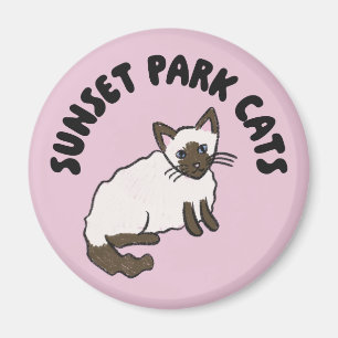 Chats de Sunset Park   Aimant   Chat Almond Rescue